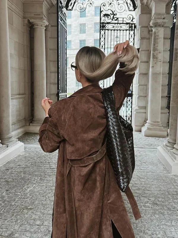 THE CHIC SOFT SUEDE TRENCH COAT