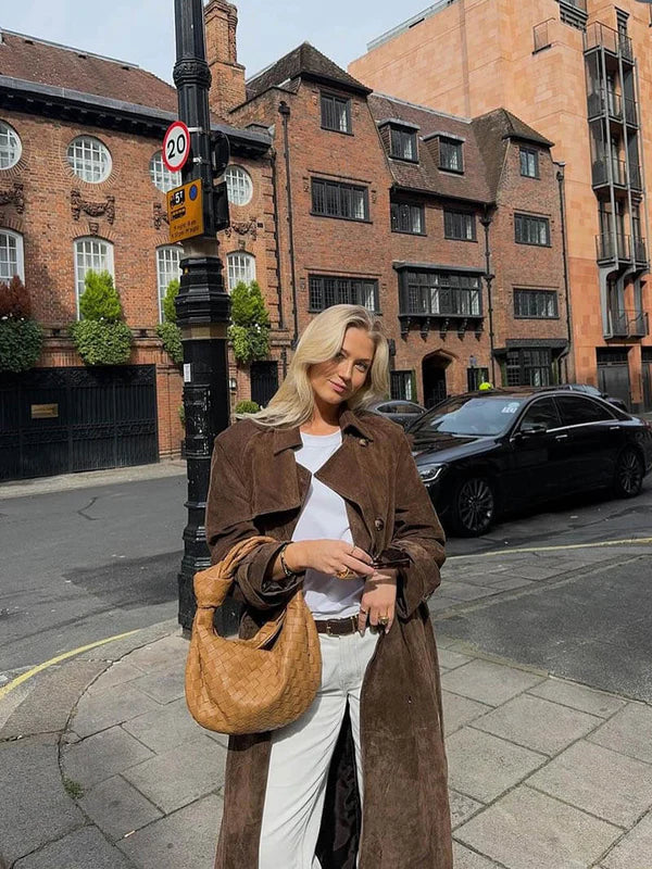THE CHIC SOFT SUEDE TRENCH COAT