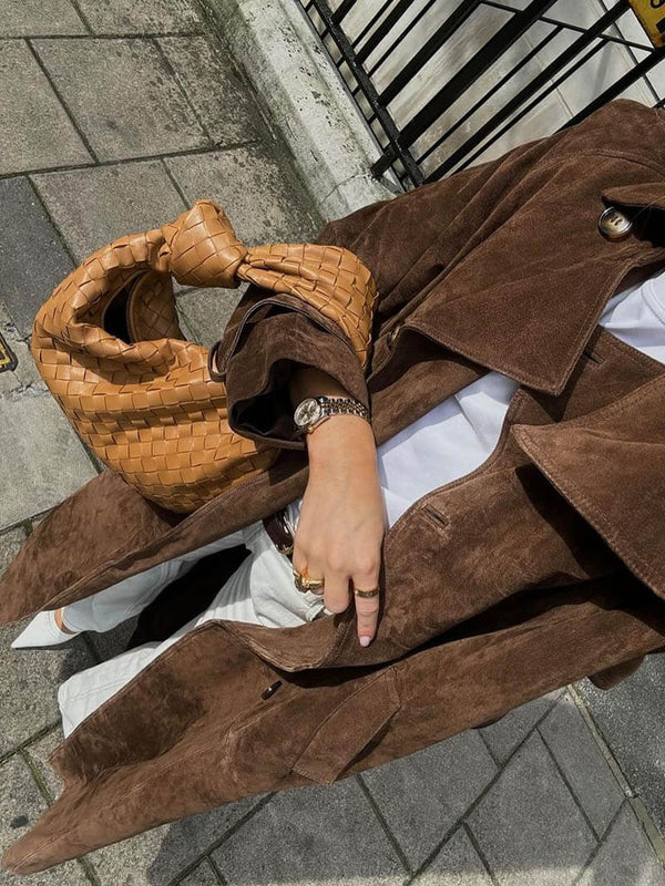 THE CHIC SOFT SUEDE TRENCH COAT