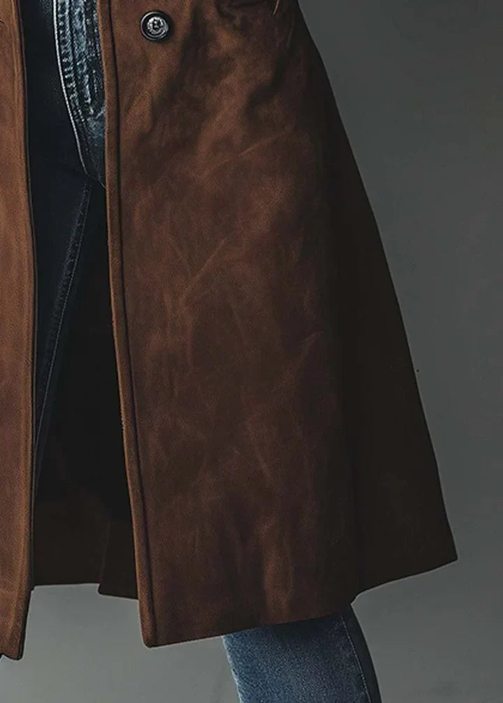 Sylvie – Elegant Suede-Texture Coat