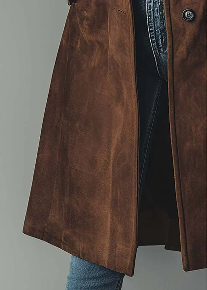 Sylvie – Elegant Suede-Texture Coat