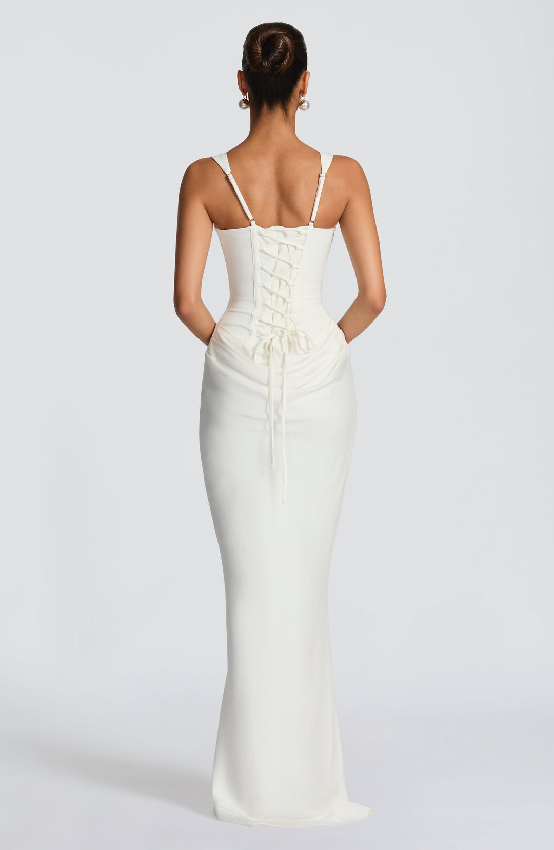 Eleanor | Square-Neck Satin Maxi Dress