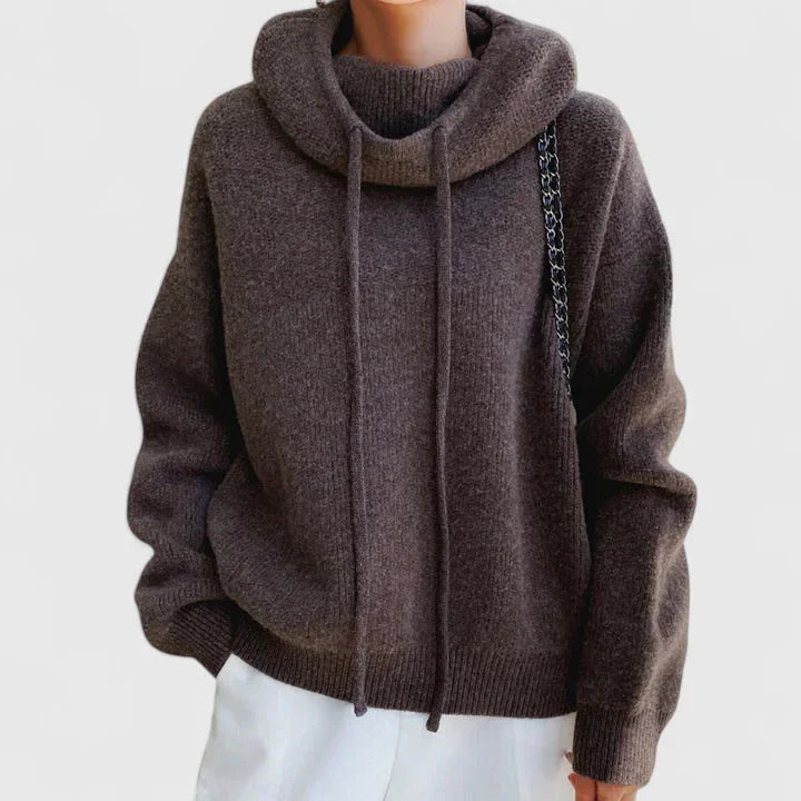 Marie – Cozy High-Neck Hooded Sweater