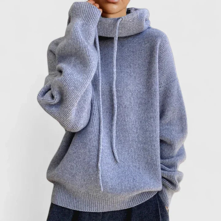 Marie – Cozy High-Neck Hooded Sweater