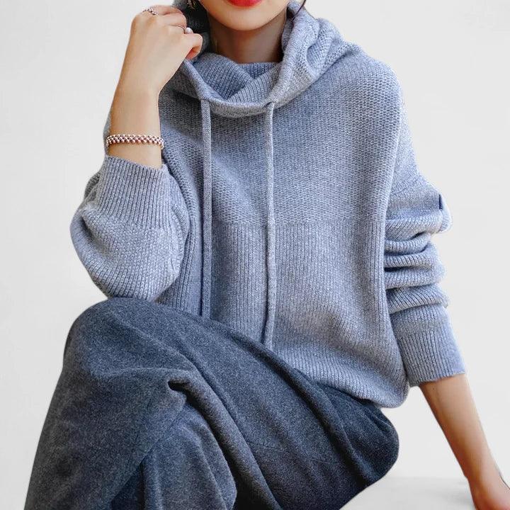 Marie – Cozy High-Neck Hooded Sweater