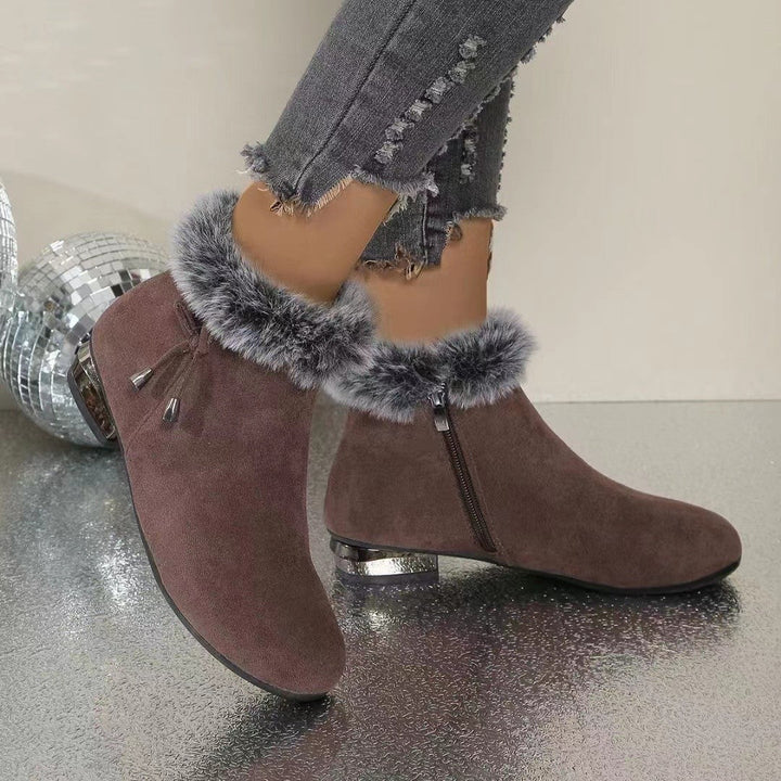 Adélaïde – Mid-Heel Ankle Boots with Side Zip