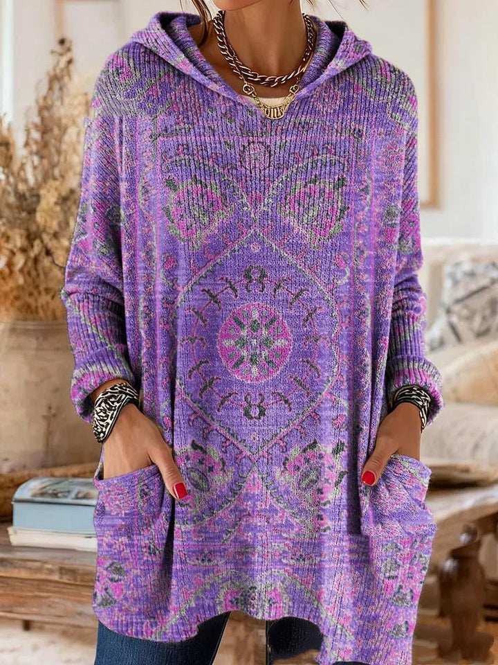 Lizzy | Retro Print Hooded Tunic