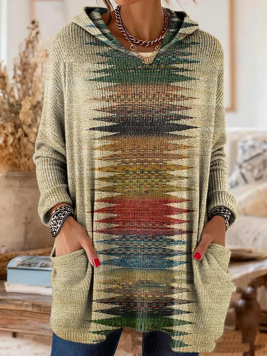 Lizzy | Retro Print Hooded Tunic