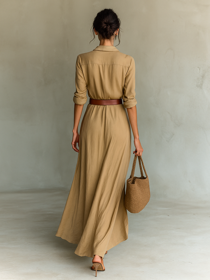 Victoria | Casual Lapel Maxi Dress
