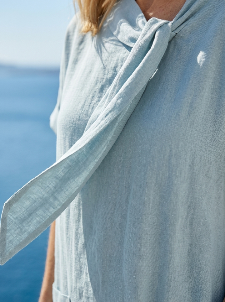 Elowyn | Round Neck Short Sleeve Pocket Maxi Dress