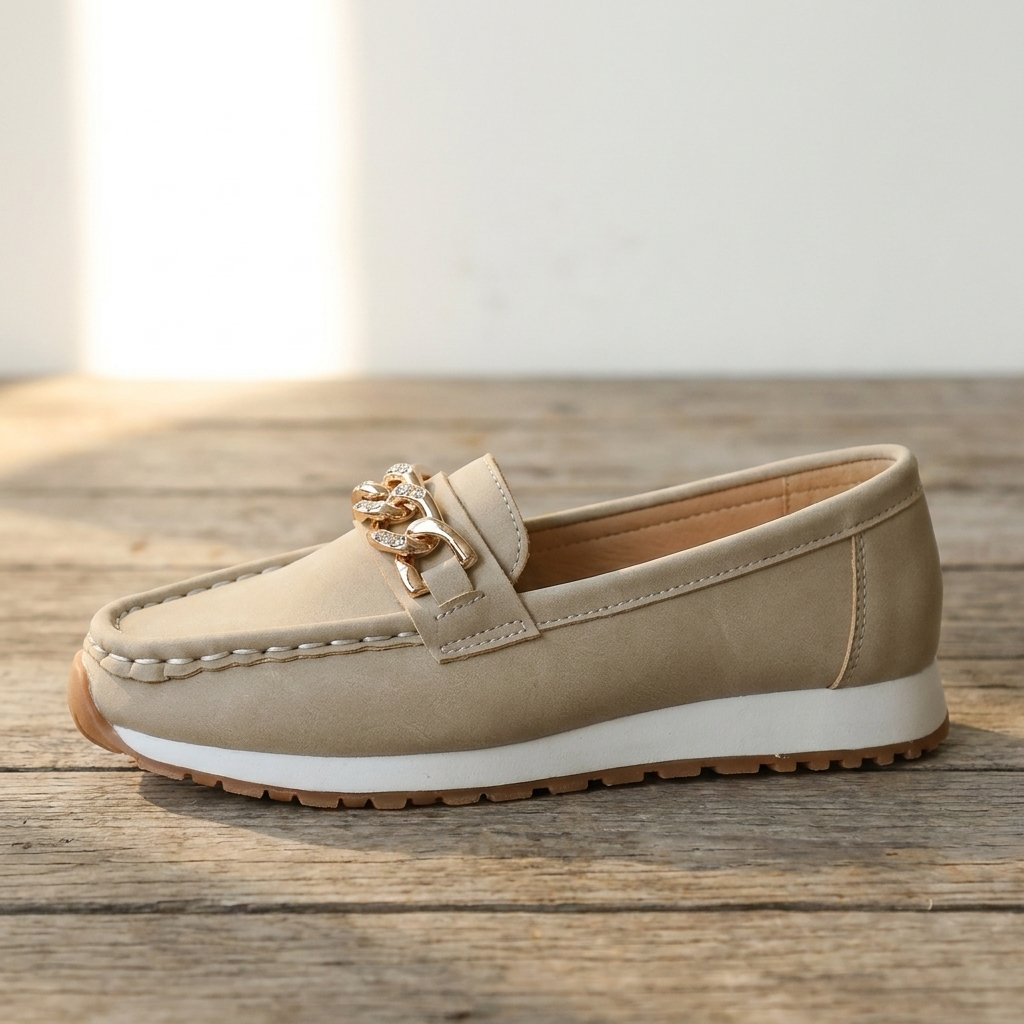 Elle - Orthopedic Diamond Buckle Loafers