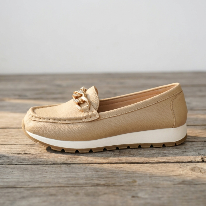 Evelyn - Diamond Buckle Loafers