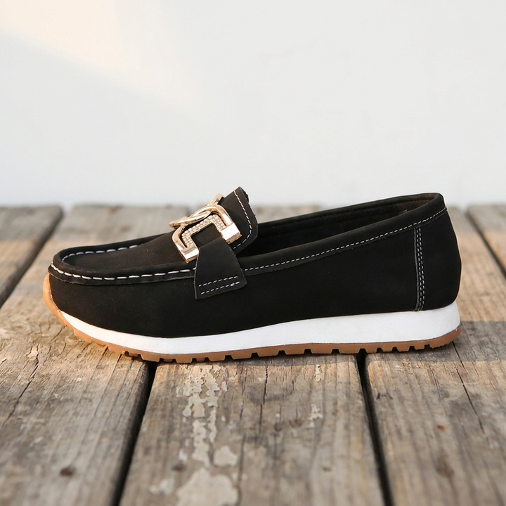 Margot - Chic Diamond Buckle Loafers