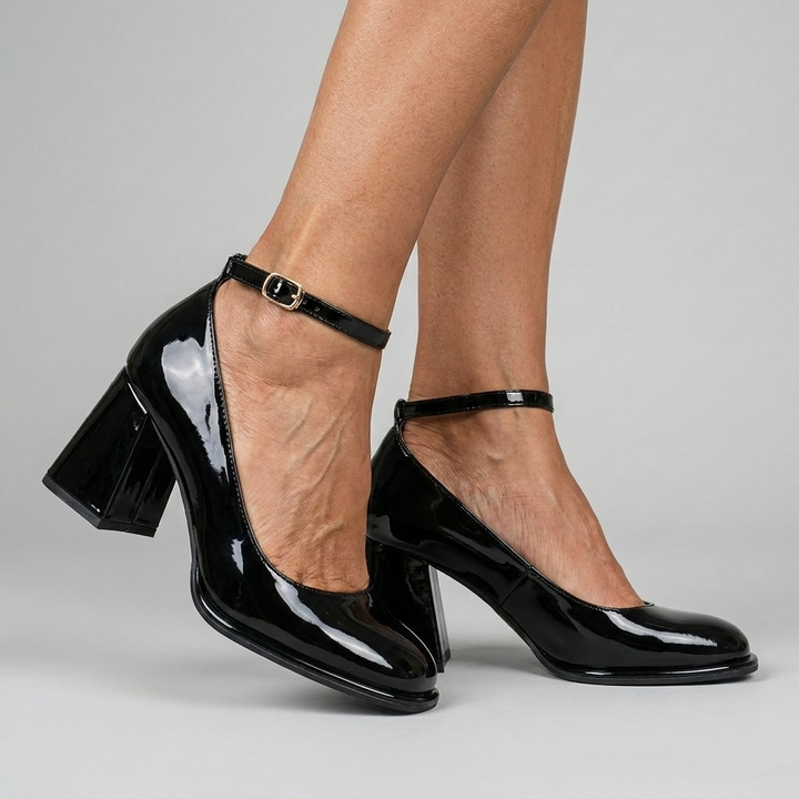 Celeste | Women's Patent Block Heel Sandals