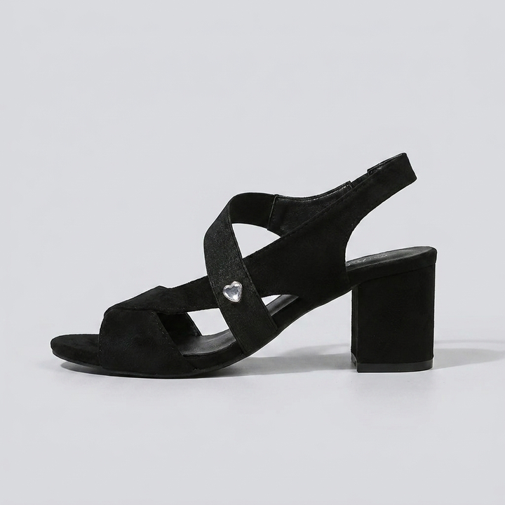 Elara | Women's Cross Strap Block Heel Pumps