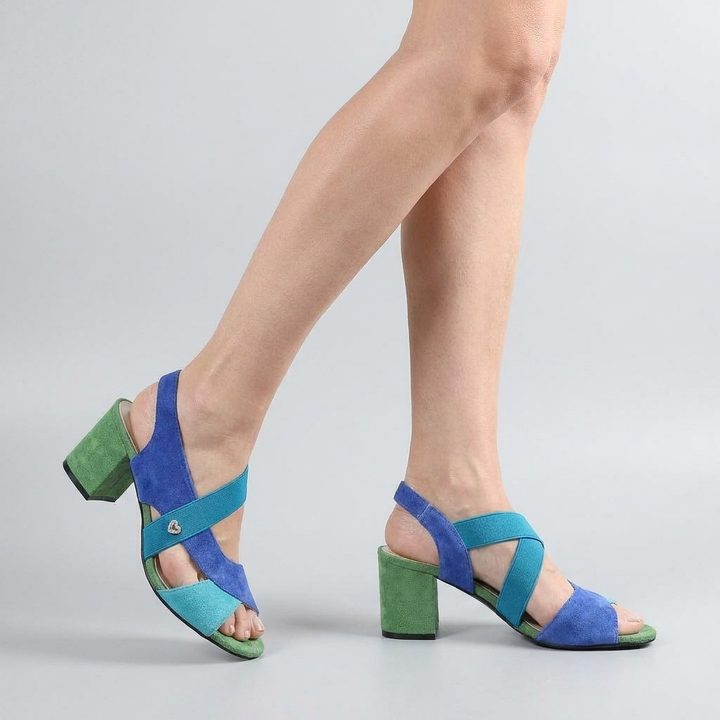 Elara | Women's Cross Strap Block Heel Pumps