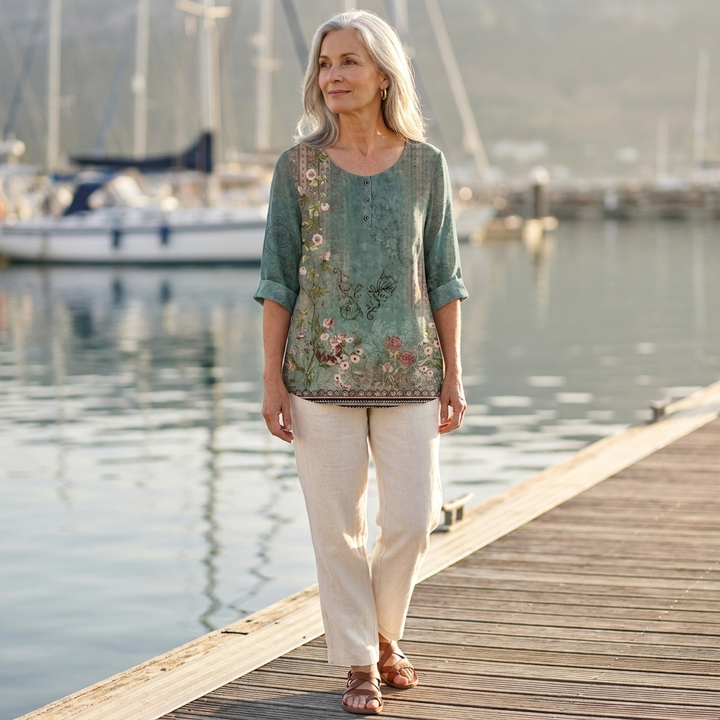 Flora | Vintage Floral Print Blouse
