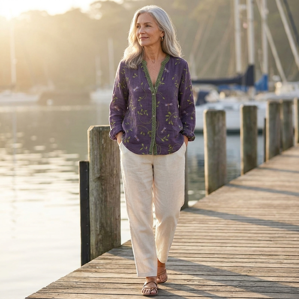 Rosette | V-Neck Relaxed Blouse