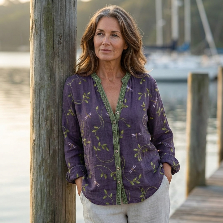 Rosette | V-Neck Relaxed Blouse