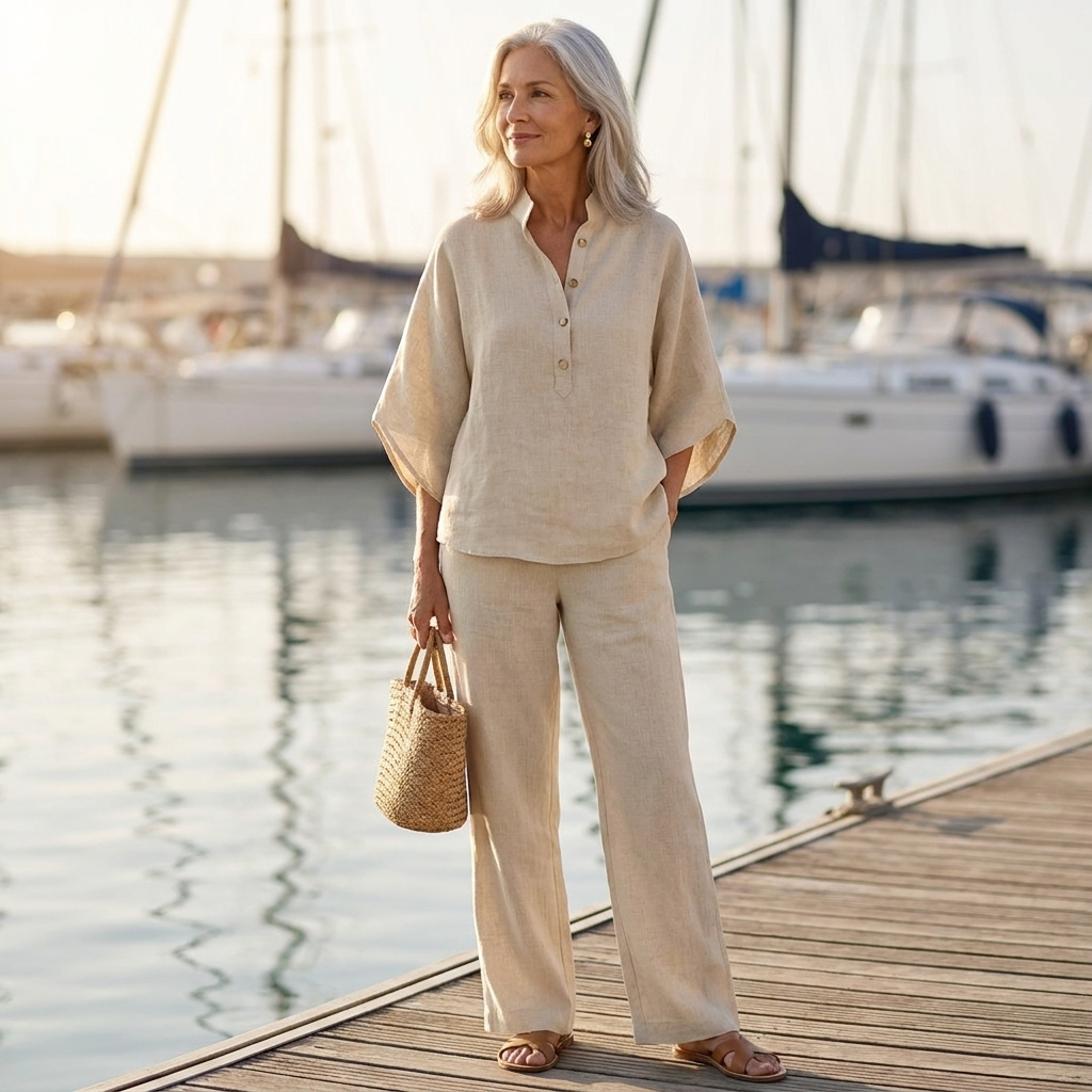 Elena™ – Linen Cotton Two-Piece Set