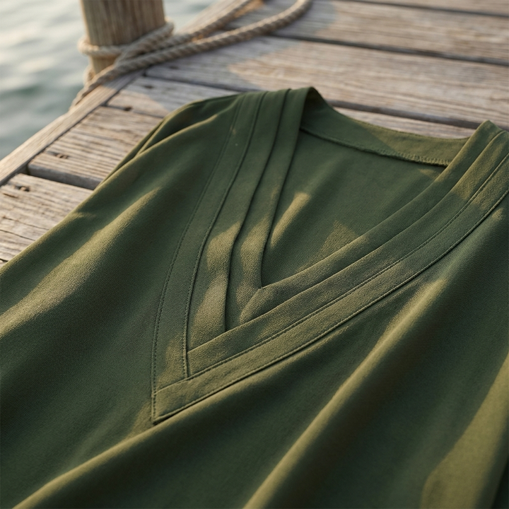 Heike | V-Neck Wrap Detail Dress