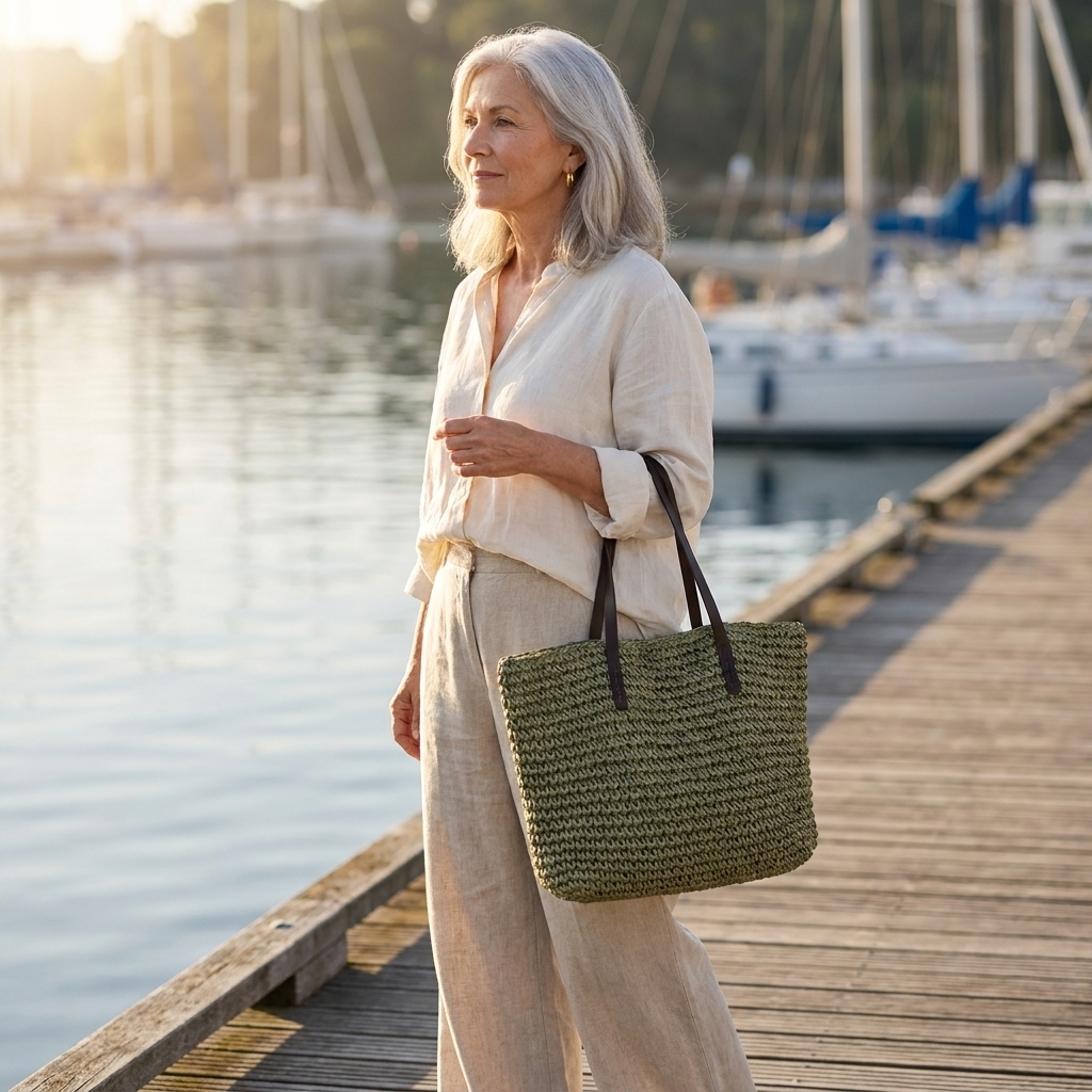 Olivia - Woven Tote Bag