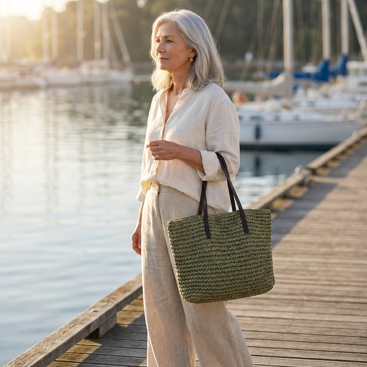 Olivia - Woven Tote Bag