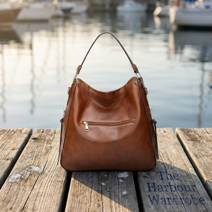 Hannah - Luxury Leather Hobo Anti-Theft Handbag