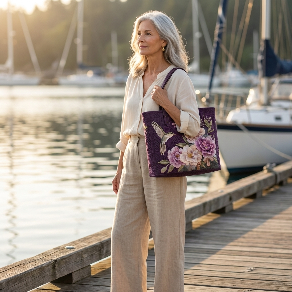 Ruby | Elegant Floral Tote Bag