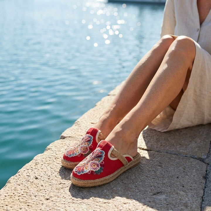 Marousse | Comfortable Handmade Floral Mules