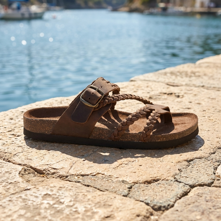 Hayleigh | Braided Cork Sandals