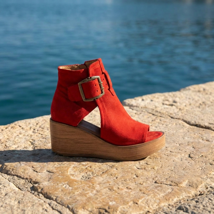 Orla™ | Peep-Toe Wedge Sandals