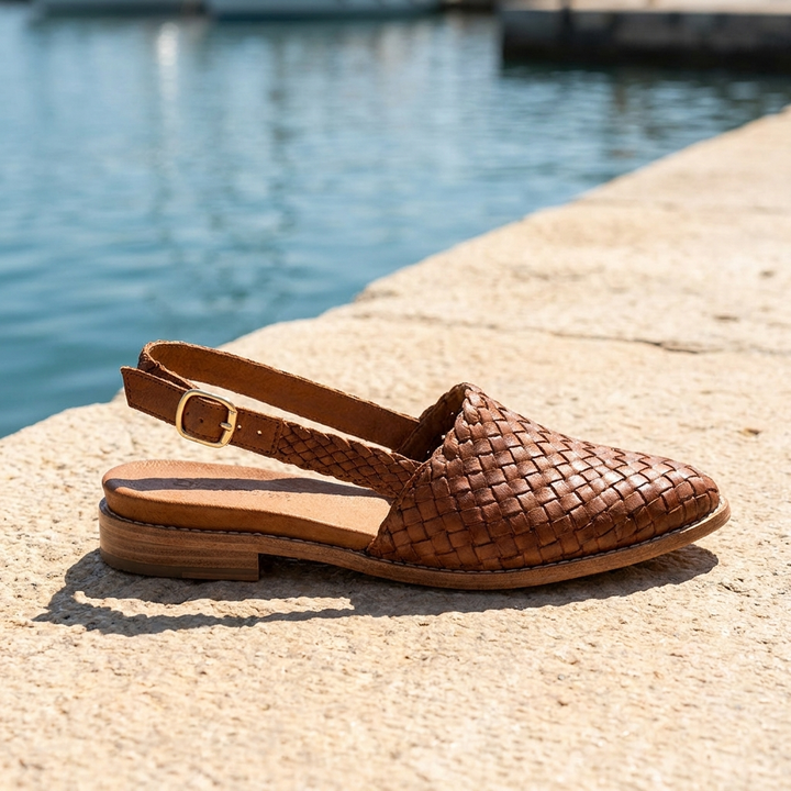 Donna | Elegant Woven Vegan Leather Ballerinas