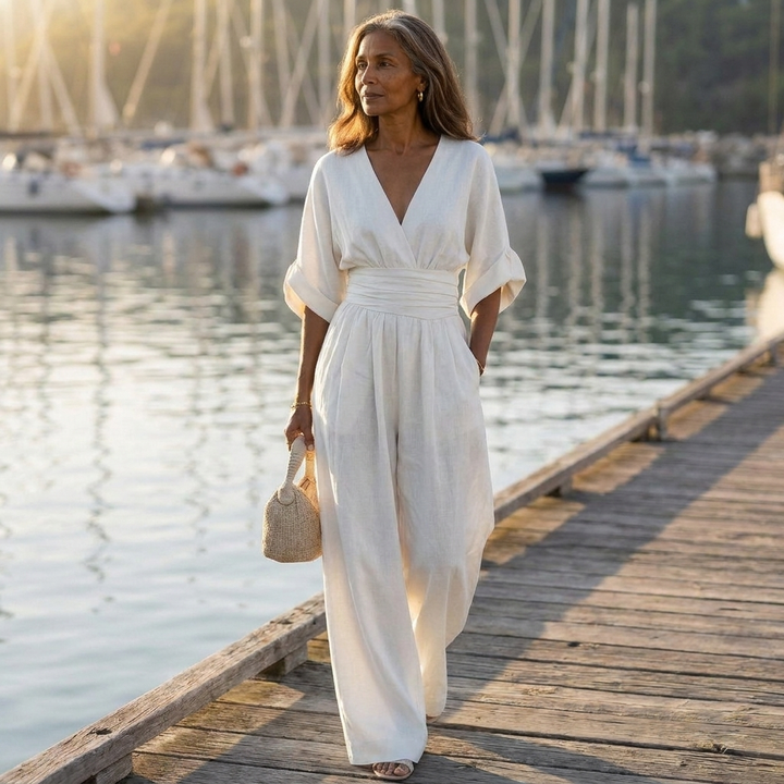 Cheska | Elegant Cinched Waist Jumpsuit