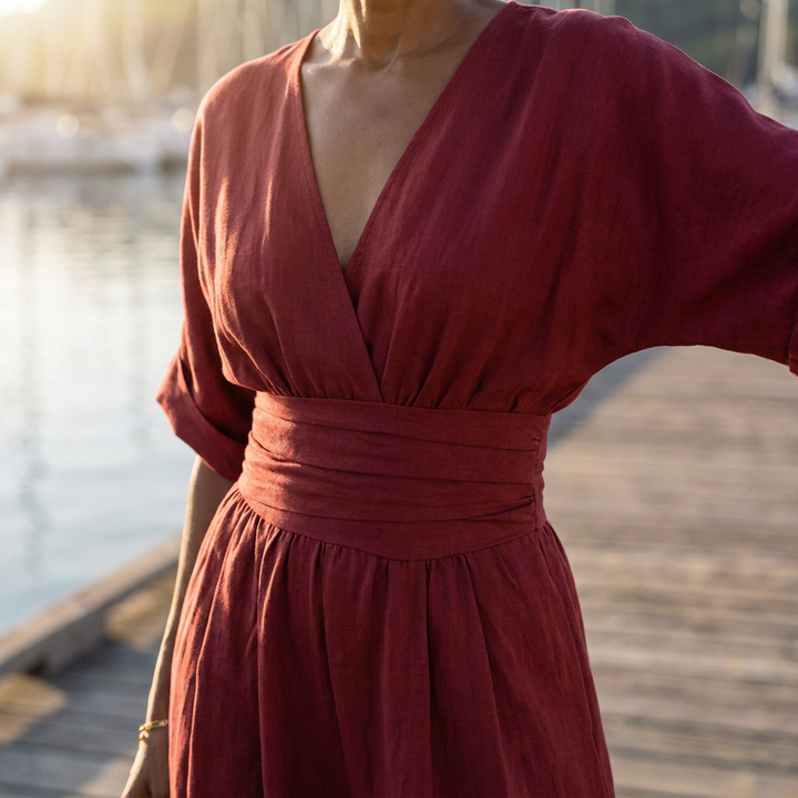 Cheska | Elegant Cinched Waist Jumpsuit
