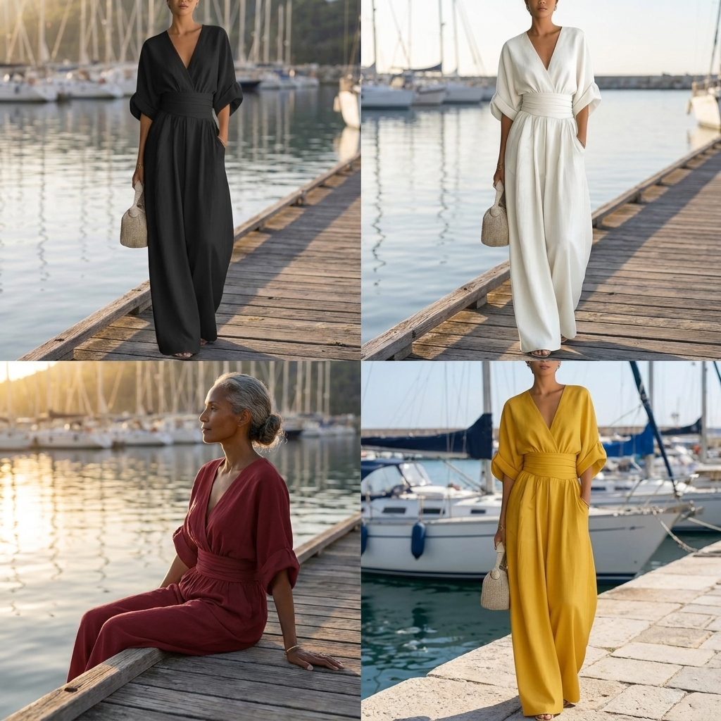 Cheska | Elegant Cinched Waist Jumpsuit