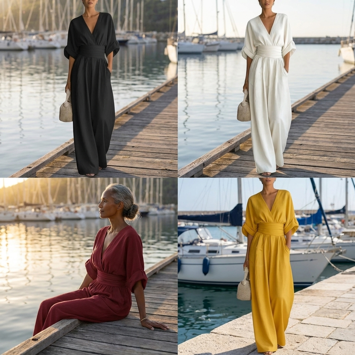 Cheska | Elegant Cinched Waist Jumpsuit