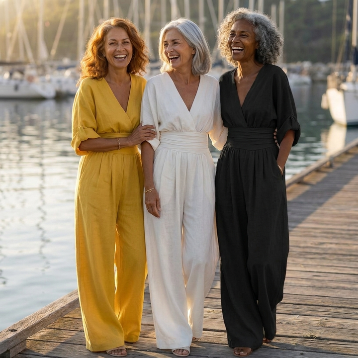 Cheska | Elegant Cinched Waist Jumpsuit