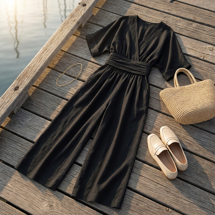 Cheska | Elegant Cinched Waist Jumpsuit