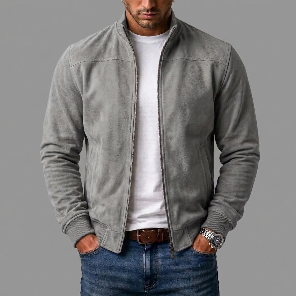 Christian – Bomber Jacket with Ribbed Trim