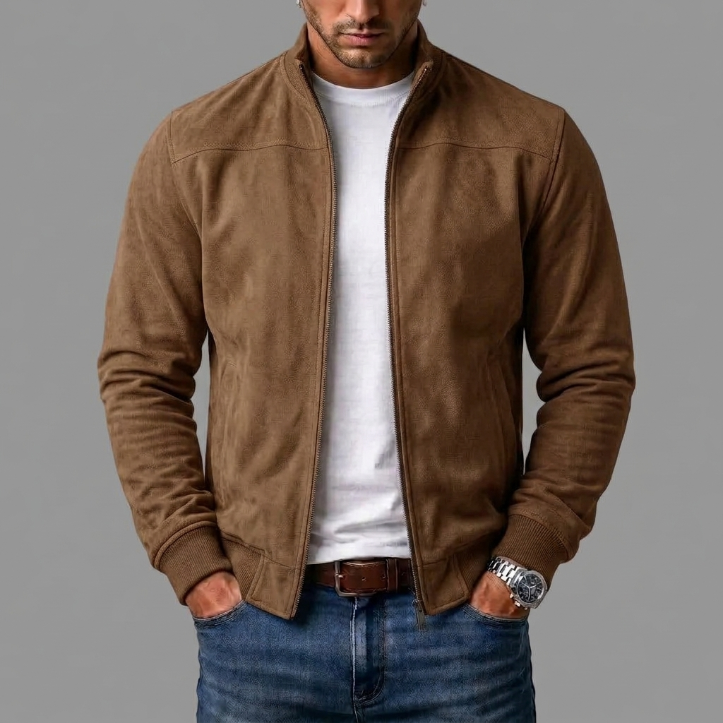 Christian – Bomber Jacket with Ribbed Trim