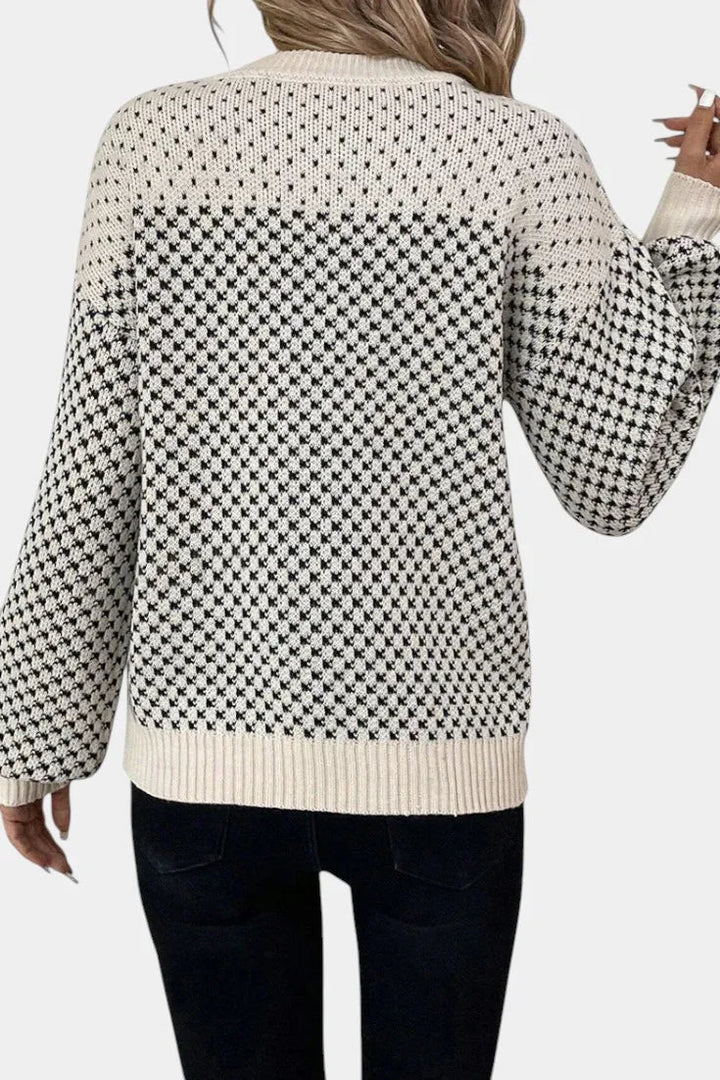 Rachael – Color-Block Crew Neck Sweater