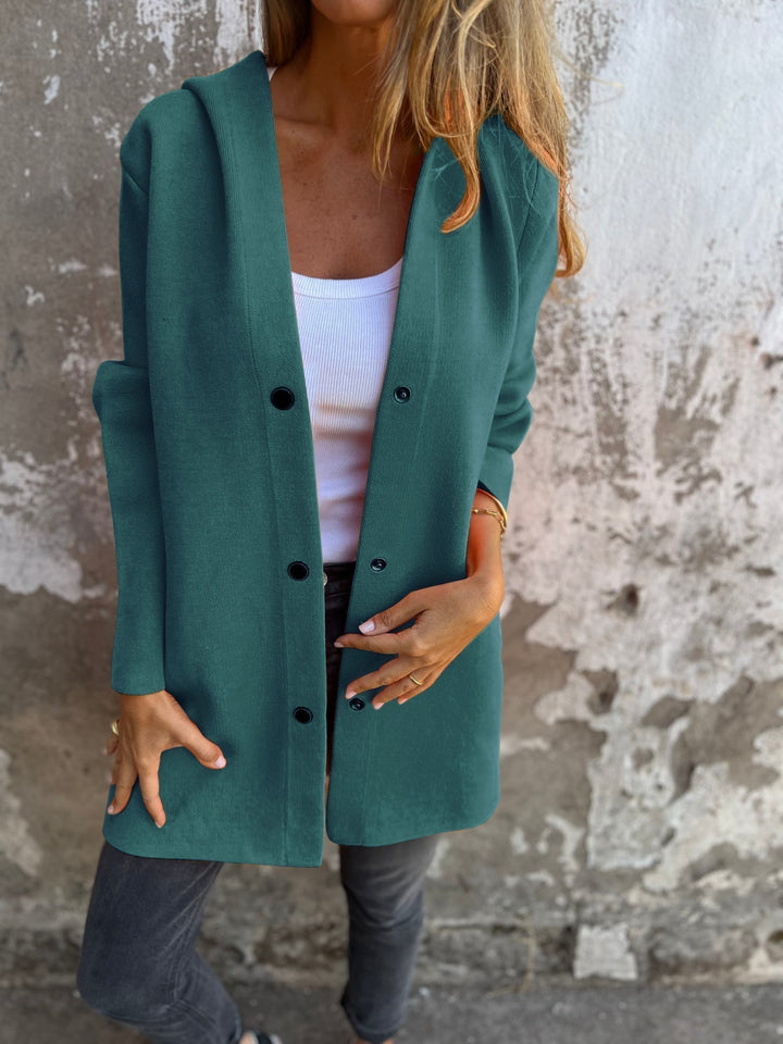 CHIC LONG HOODED CARDIGAN