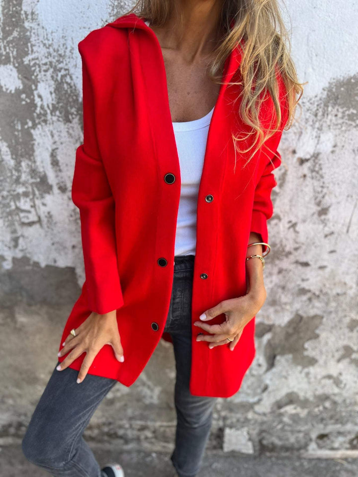 CHIC LONG HOODED CARDIGAN
