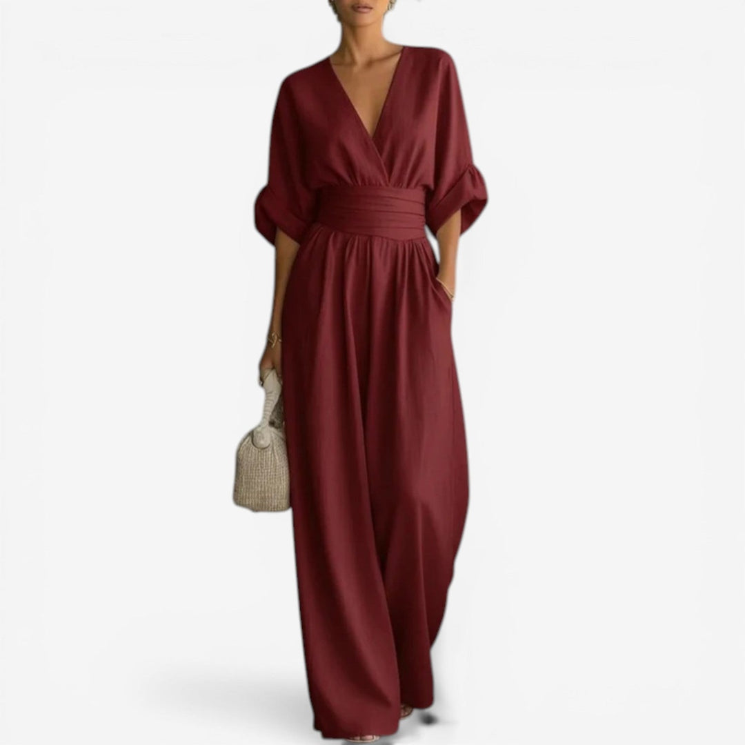 Cheska | Elegant Cinched Waist Jumpsuit