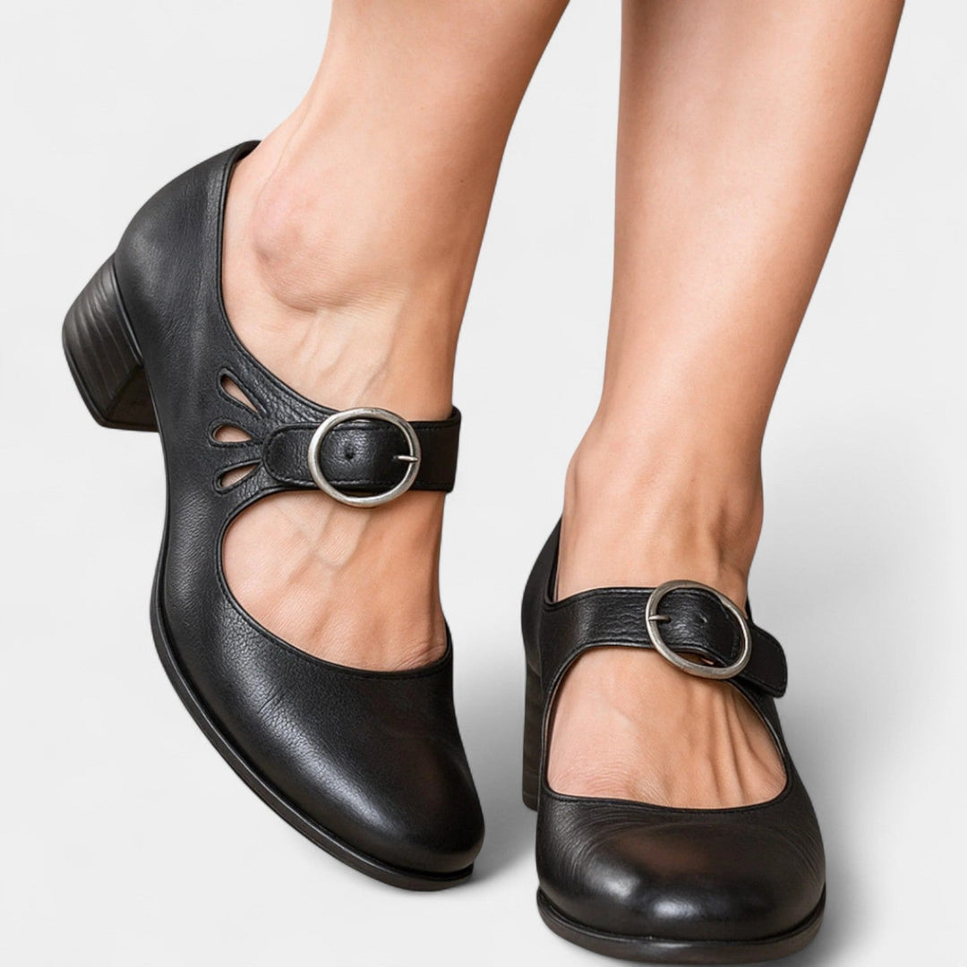 Karis | Leather Court Shoes