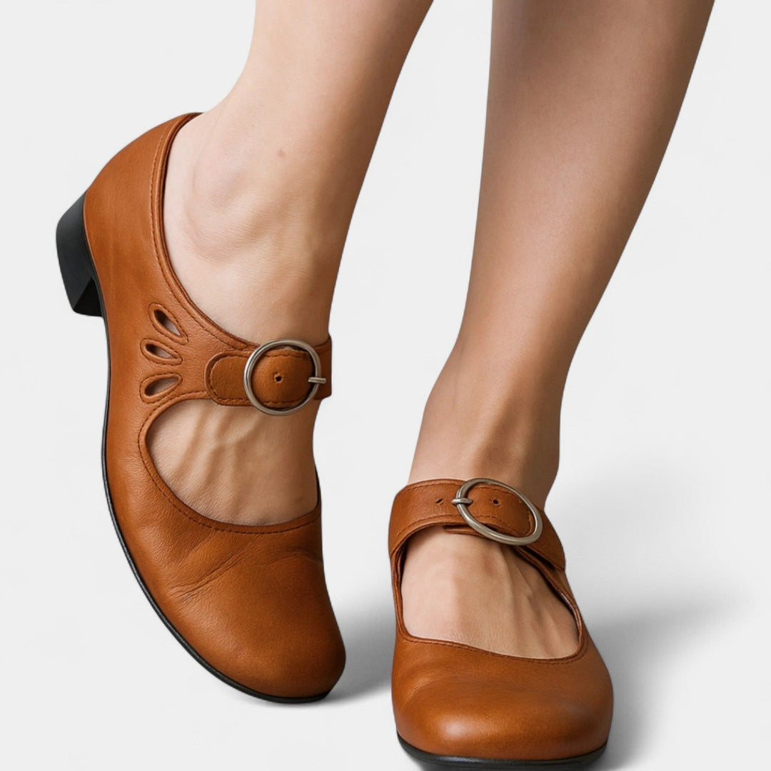 Karis | Leather Court Shoes
