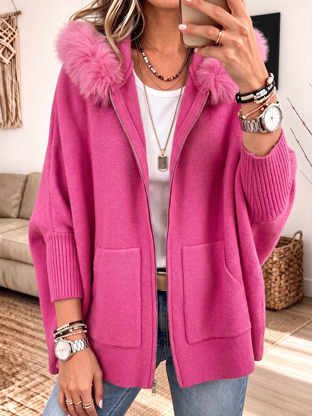 Élise – Knit Hooded Jacket