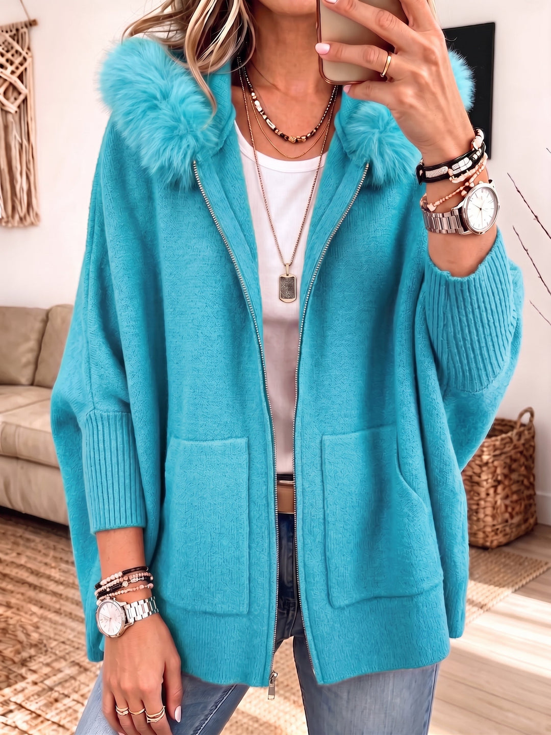 Élise – Knit Hooded Jacket