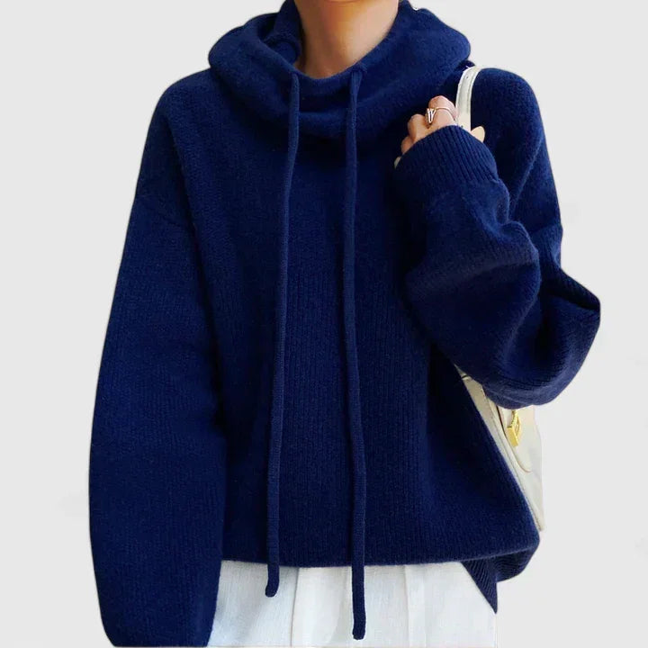 Marie – Cozy High-Neck Hooded Sweater
